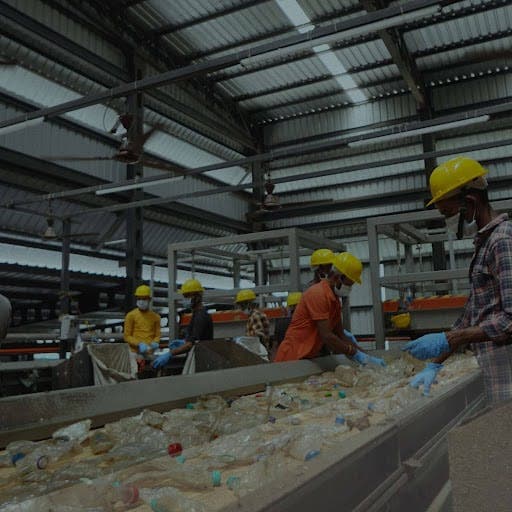 Plastic bottles sorting