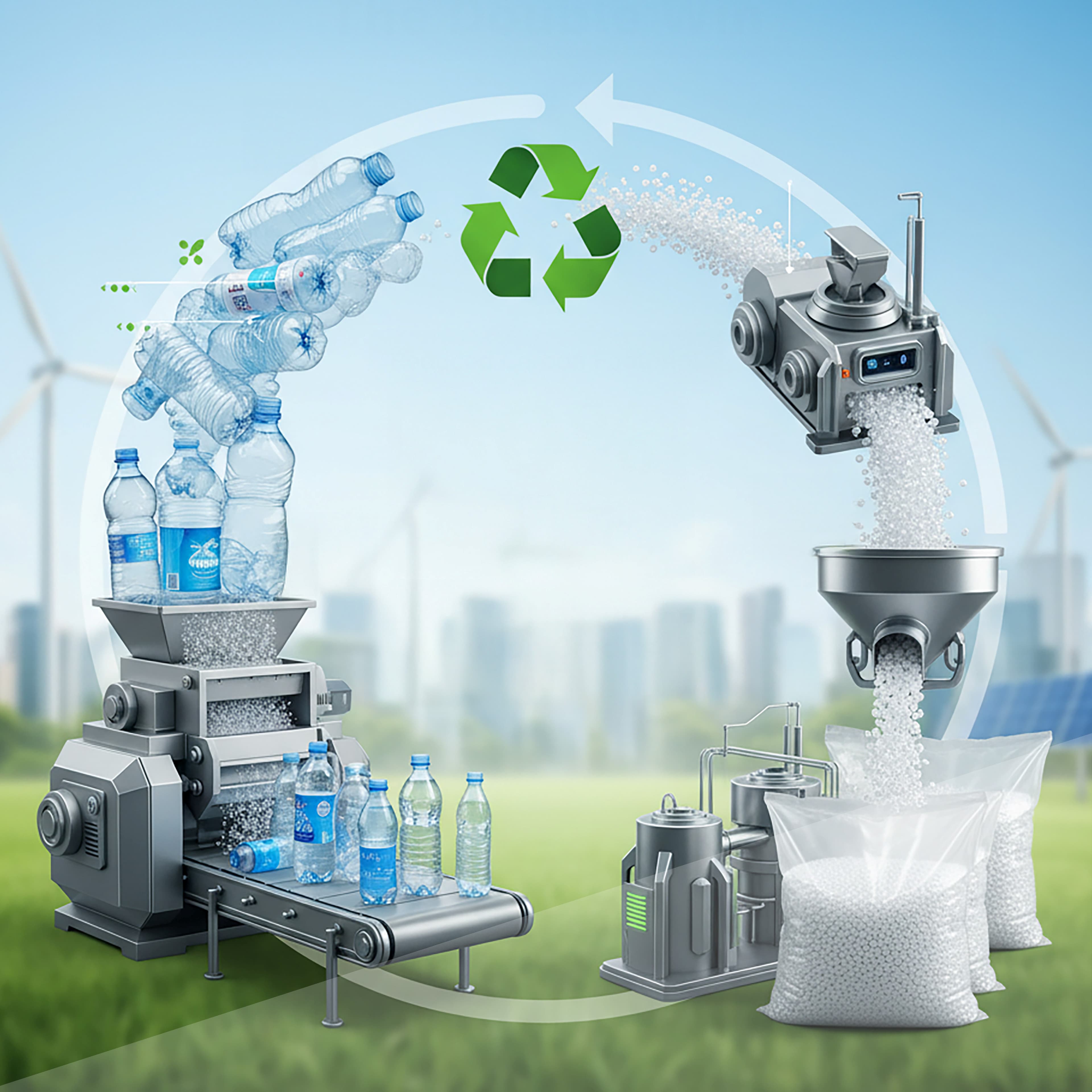 Pet bottles to pet resin