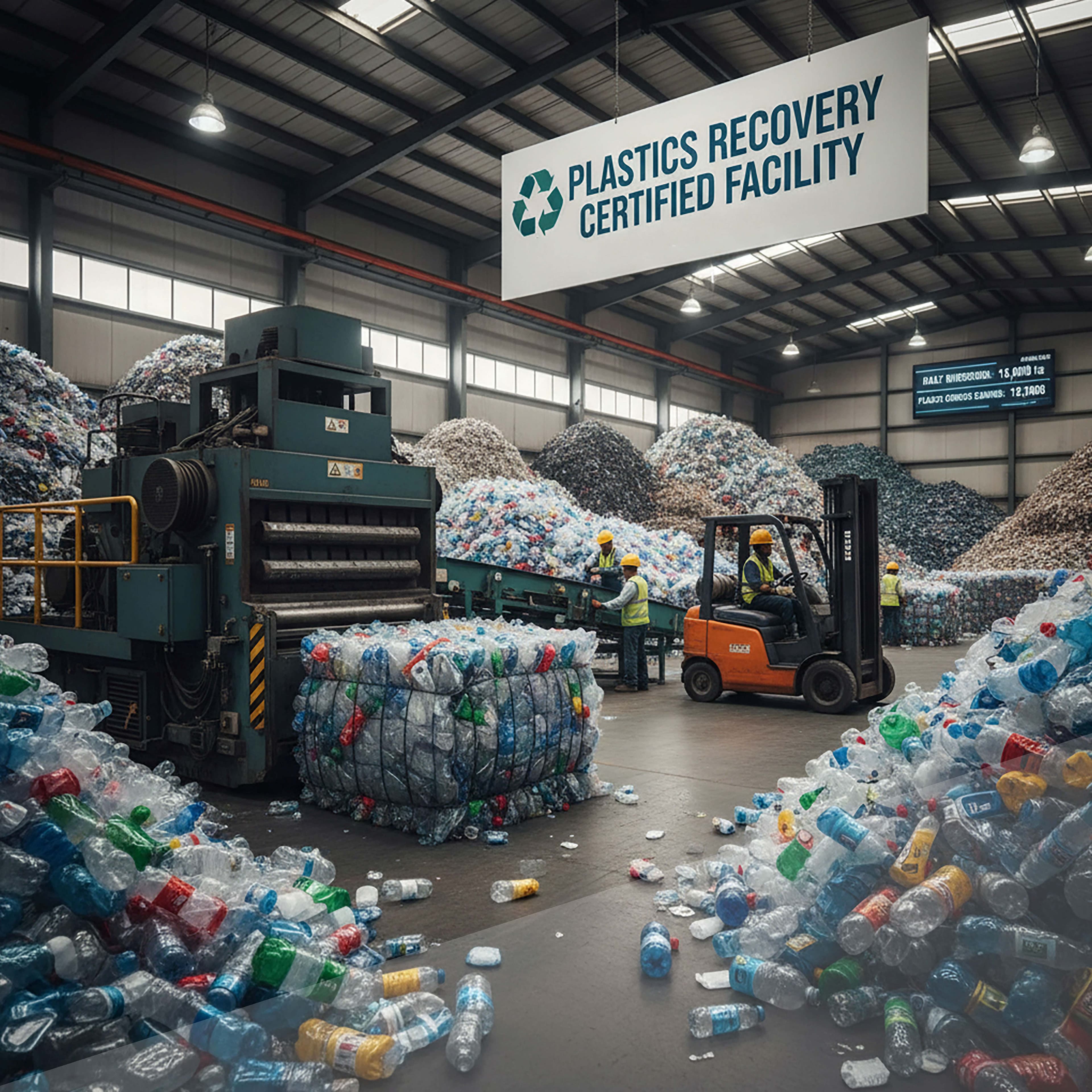 Plastic bottle waste sorting