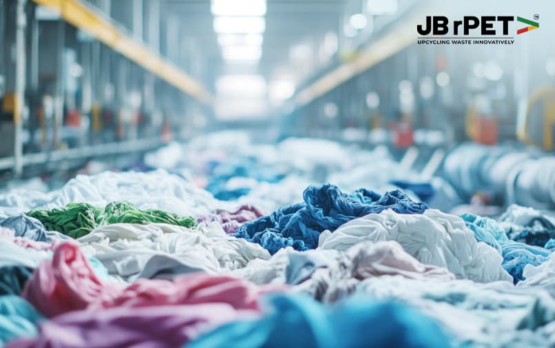 Textile waste of clothes