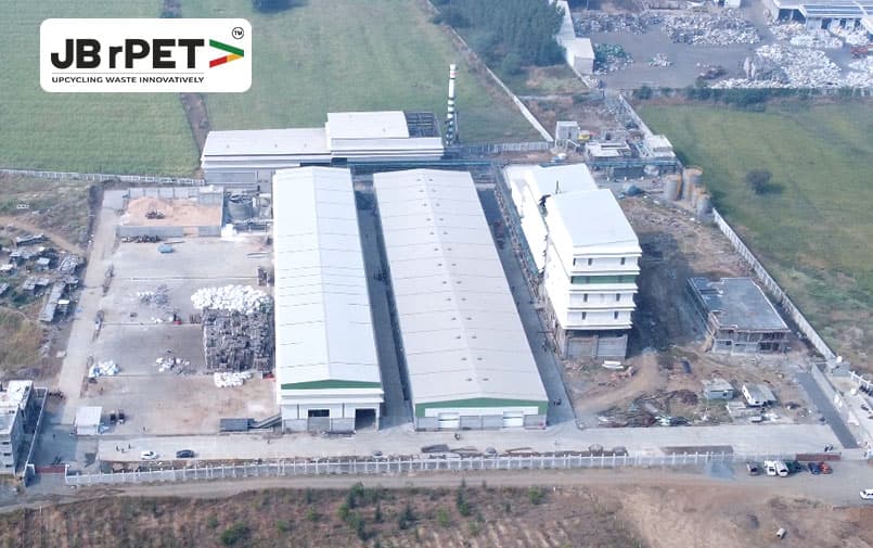 Aerial view of the JB rPET chemically recycled resin manufacturing facility