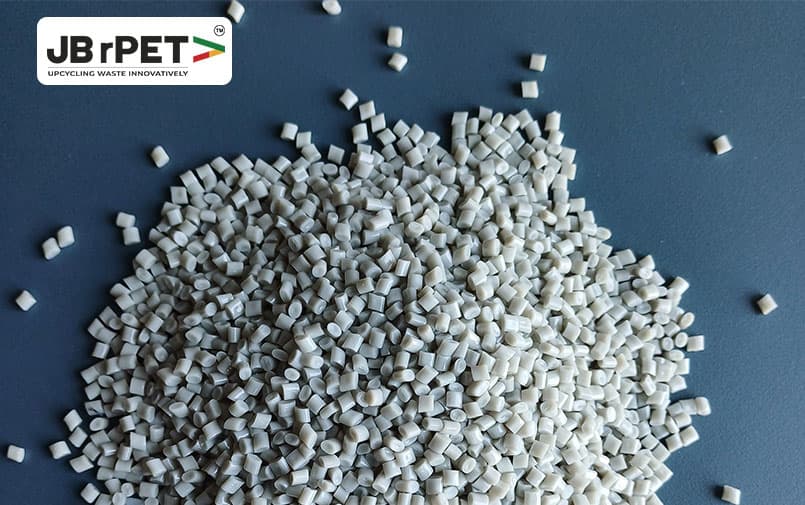 Recycled PET resin pellets used for industrial plastic manufacturing