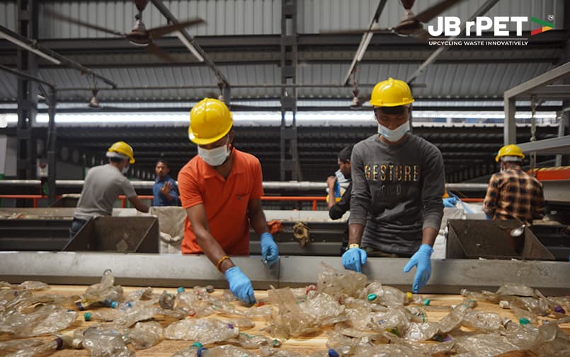 Plastic bottle waste sorting
